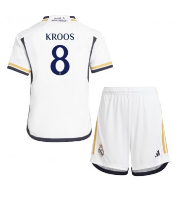 Real Madrid Toni Kroos #8 Hemmakläder Barn 2023-24 Kortärmad (+ Korta byxor)